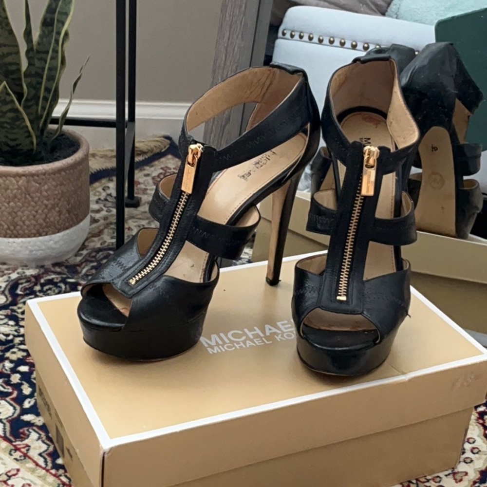 Michael Kors Black High Heel Sandals